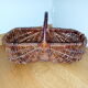 Basket with wicker handle
