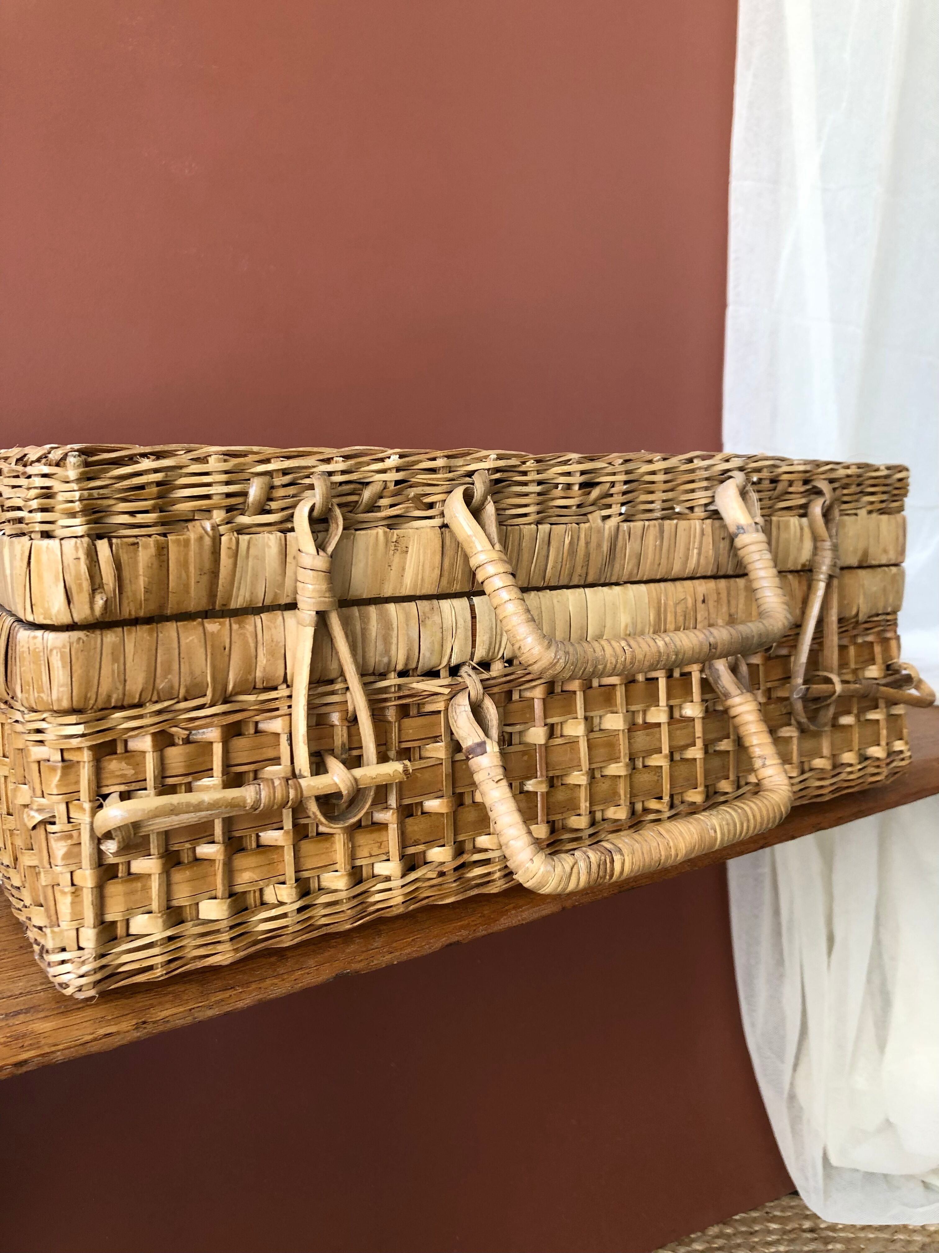 Wicker suitcase