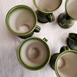 Set of 6 green mazagrans