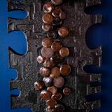 Brutalist wall sculpture