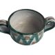 Robert Picault, bowl with two handles, polychrome earthenware, 20th century.