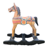 "Eastlake" wooden rocking horse
