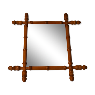 Miroir en bois imitation bambou 50x60cm
