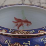 Hand-painted Chinese vase with gilded decorations, 1950