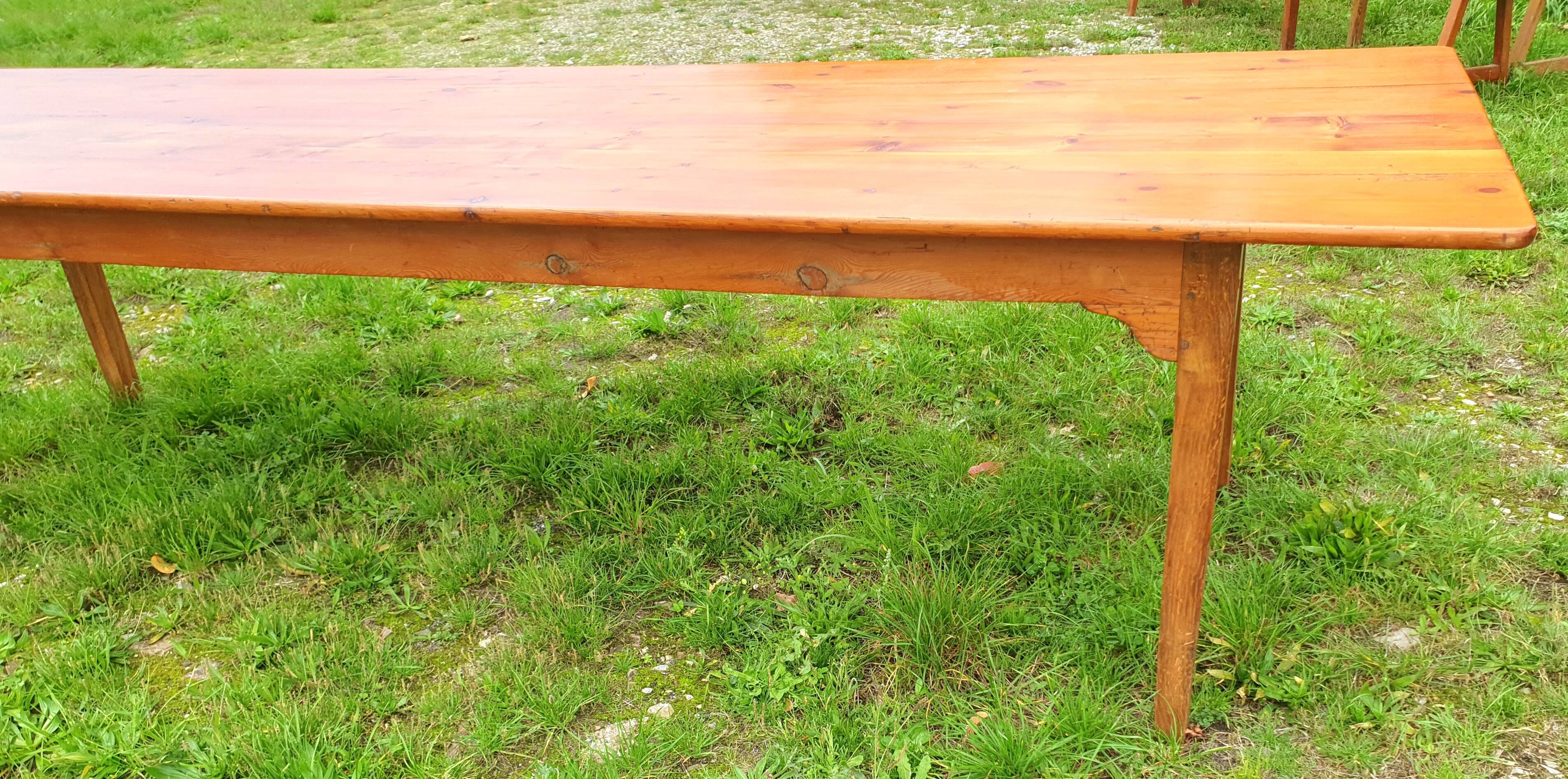 Farm table and bench