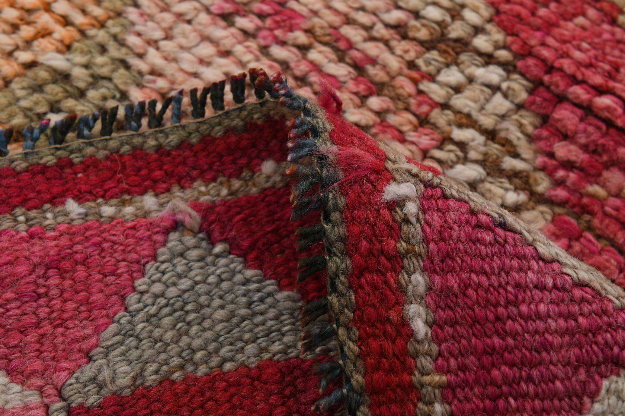 3x10 Red Pink Oriental Vintage Runner Rug, 95x317Cm