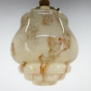 Art Deco Marble Glass Pendant Lignt on Original Rope