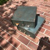 Metal boxes with drawers