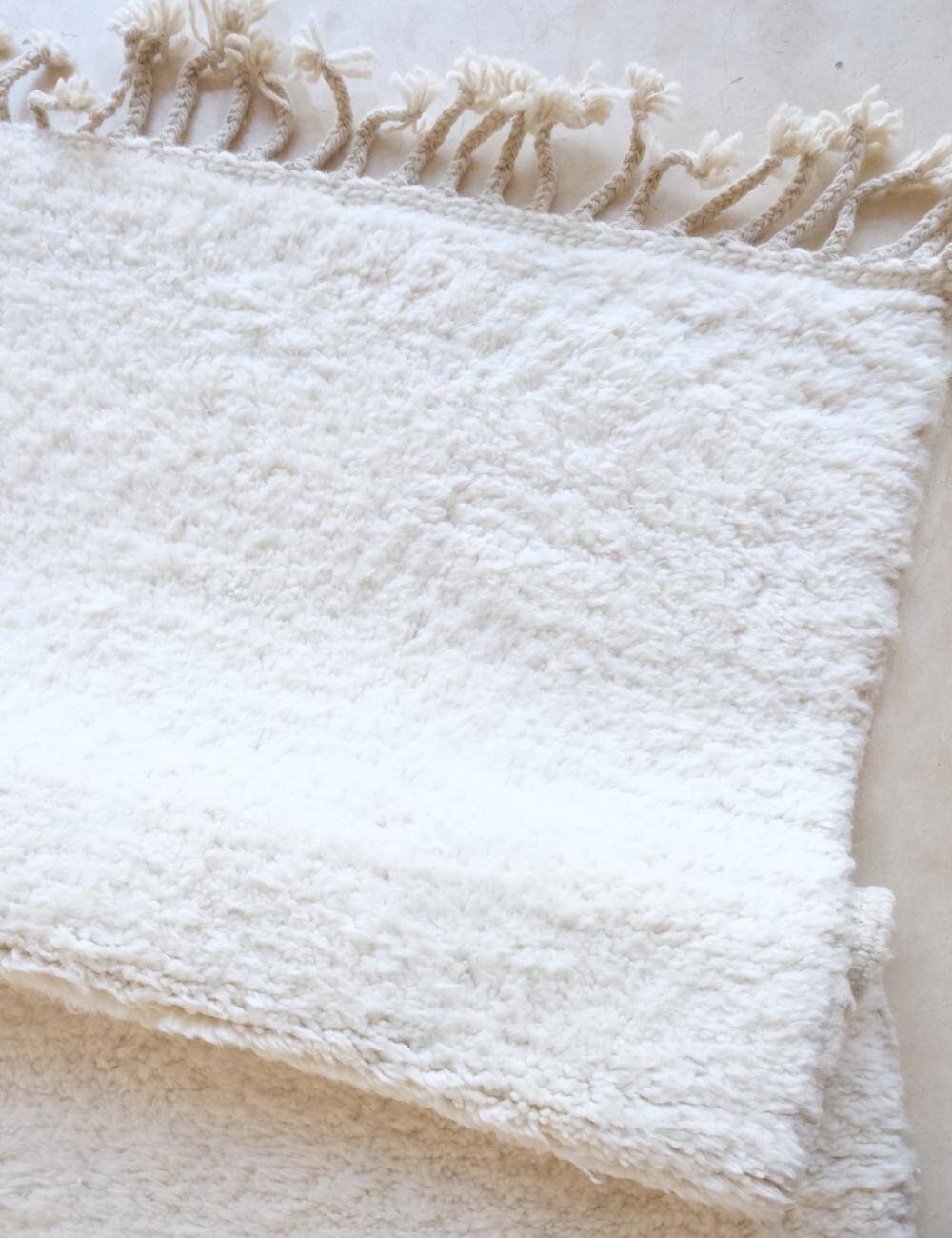 Tapis Blanc Beni Ouarain - 339 x 250 cm