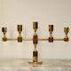Swedish brass five arm candelabra by Gusum