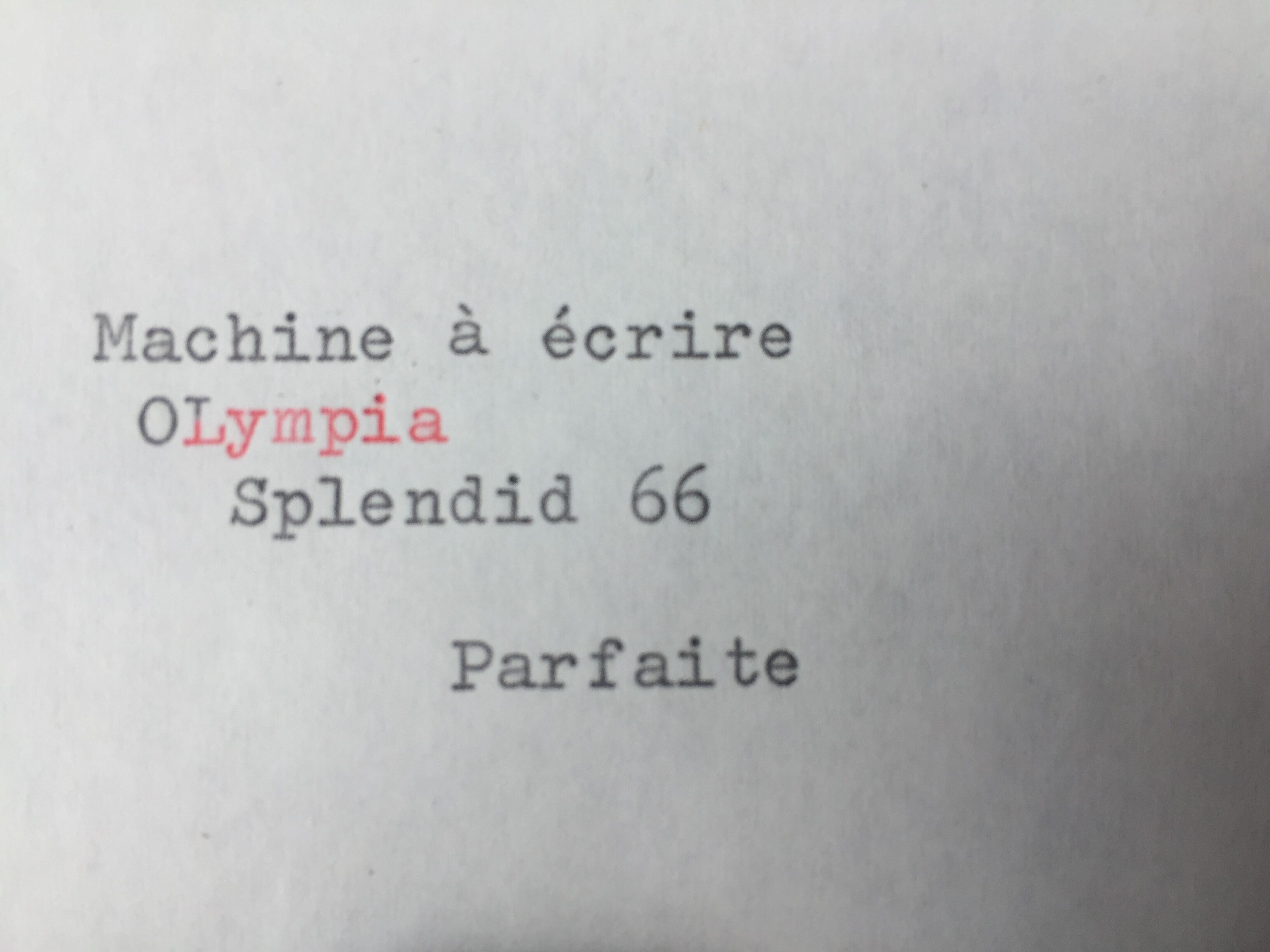 Typewriter olympia splendid 66