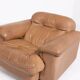 De Sede DS 101 brown leather lounge chairs, 1970's