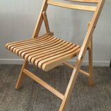 Vintage folding chair in solid beech