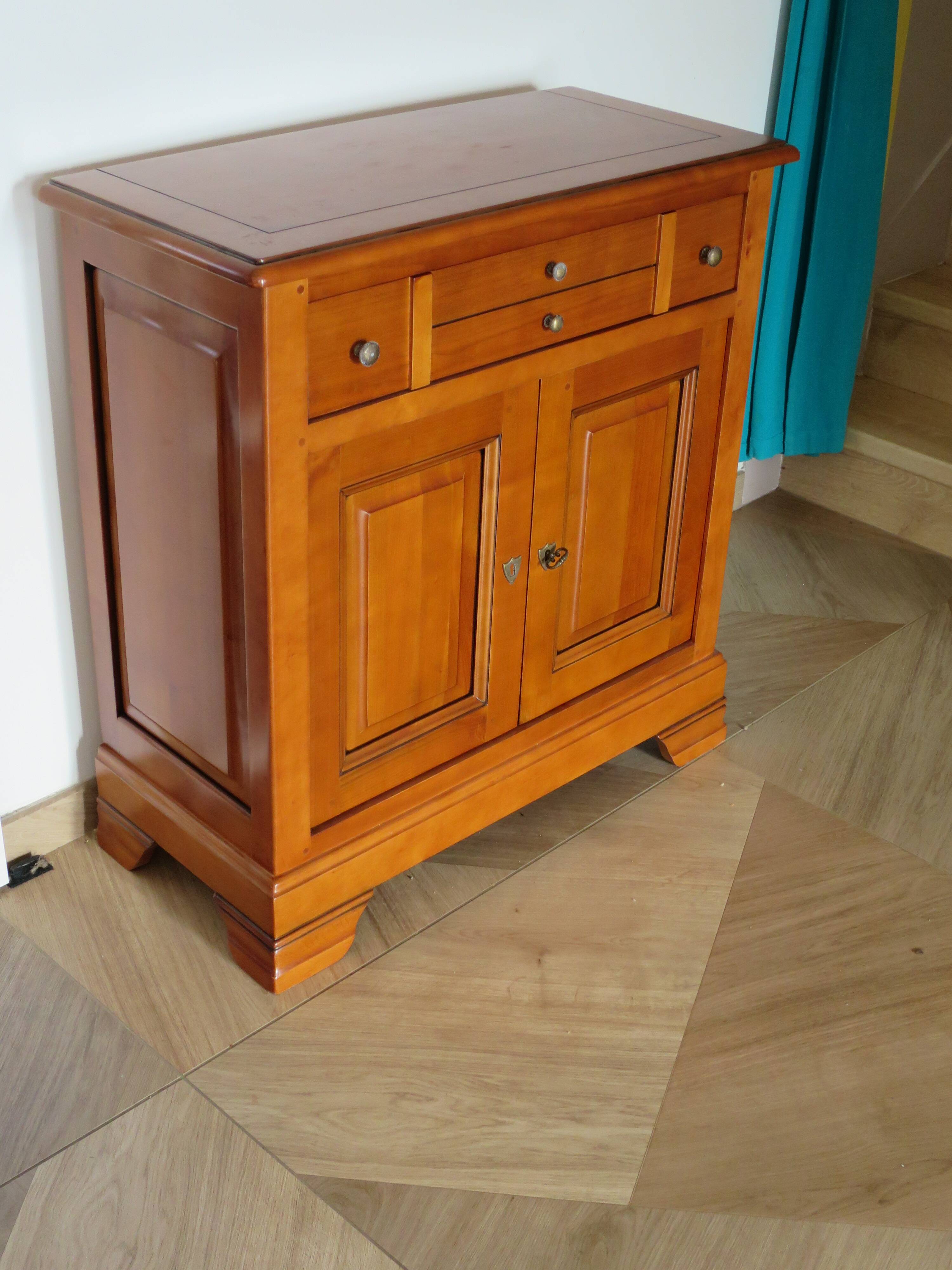 Meuble d’entrée-buffet d’appui-Louis Philippe- 1 tiroir-2 portes Merisier