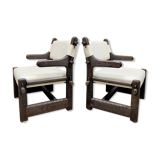 2 midcentury armchairs sculptural nature