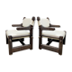2 midcentury armchairs sculptural nature