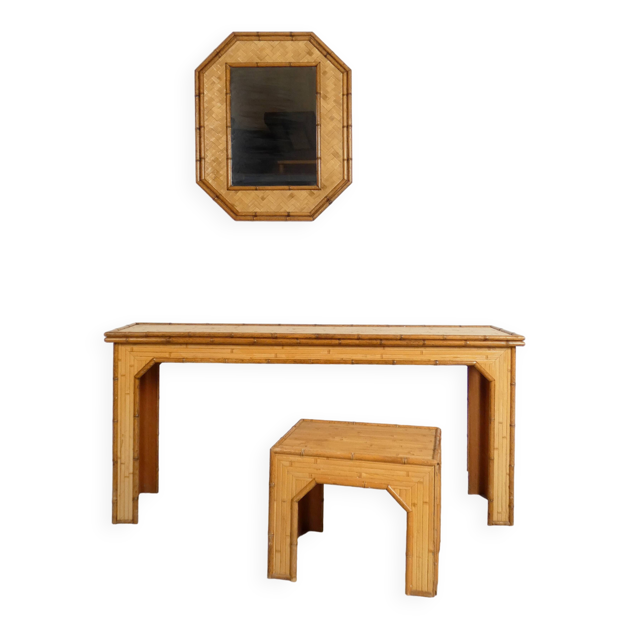 Dressoir console and side table bamboo