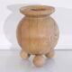 Large handmade wooden candle holder from the 1950s