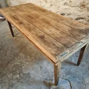 19th Century French Farmhouse Table in Chestnut Wood, Extendable to 365cm, Rustic Dining or Work Table