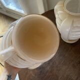 2 light pink opaline vases, art deco style