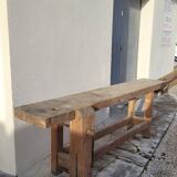 Carpenter's workbench in old solid oak - 2m50