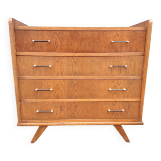 Vintage chest of drawers with tapered legs