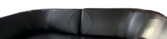 Black leather sofa, Designer sofa