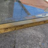 Table basse design en laiton style Jansen - 1970s