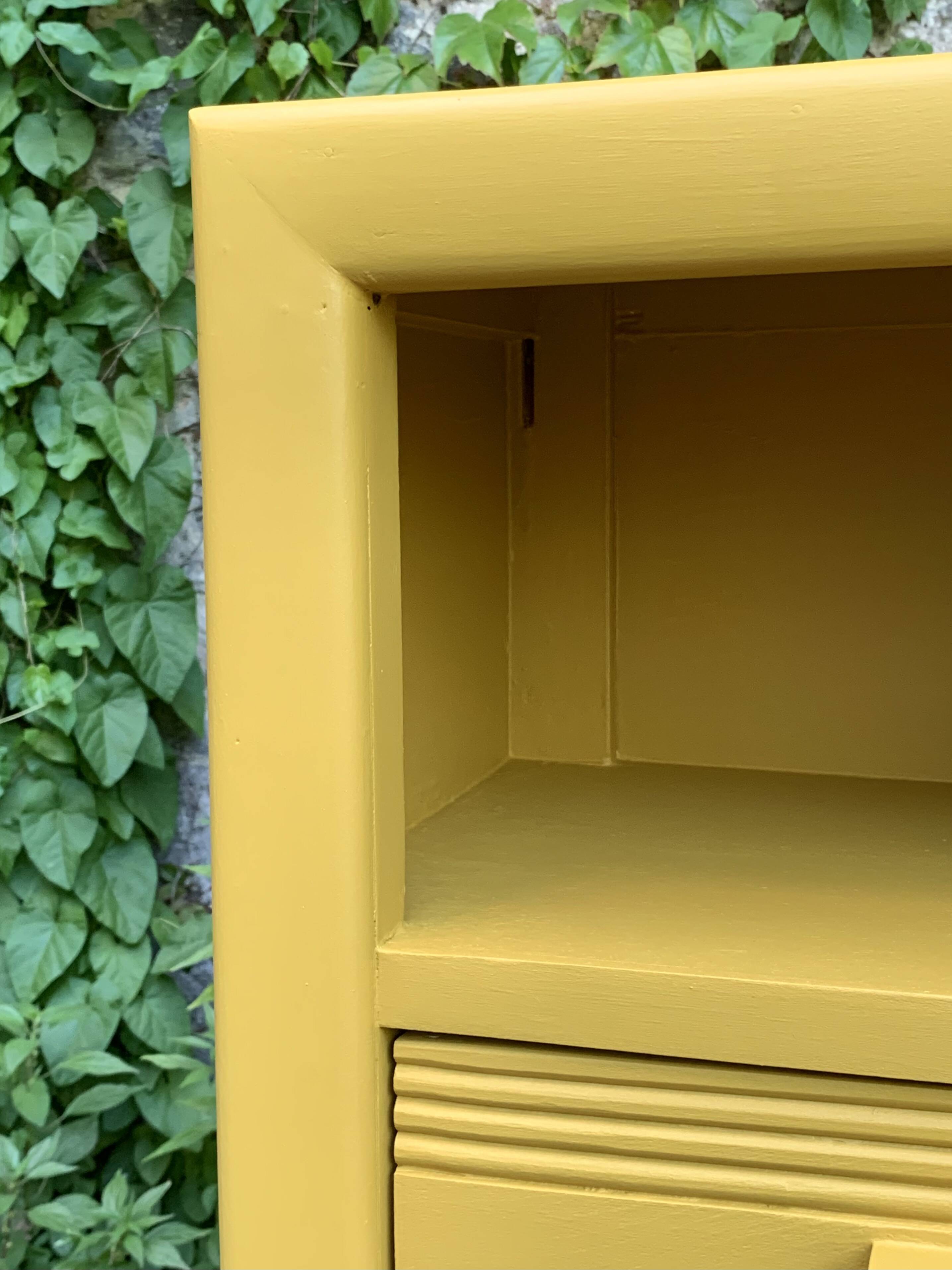 Art Deco ochre yellow chiffonier