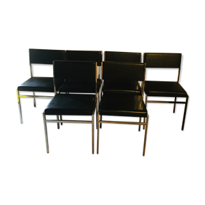 lot de 6 chaises design - cuir