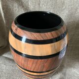 Ceramic vase wood effect