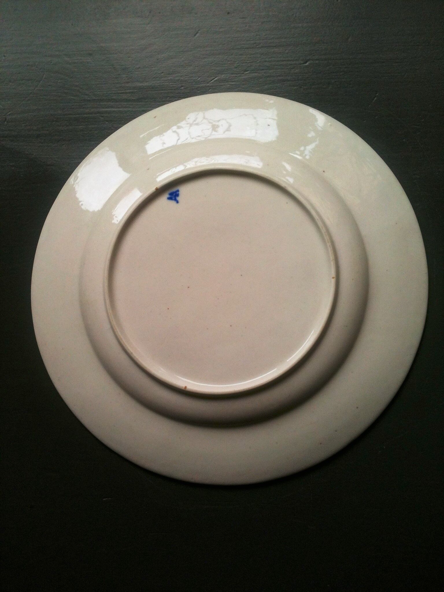 Assiette en porcelaine de Tournai au laurier Fleuri