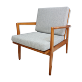 Fauteuil gris des années 1960