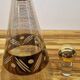Carafe verre style art déco décor or
