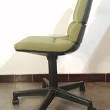 Green designer office armchair model s15 from Martin Stoll vintage 1970.