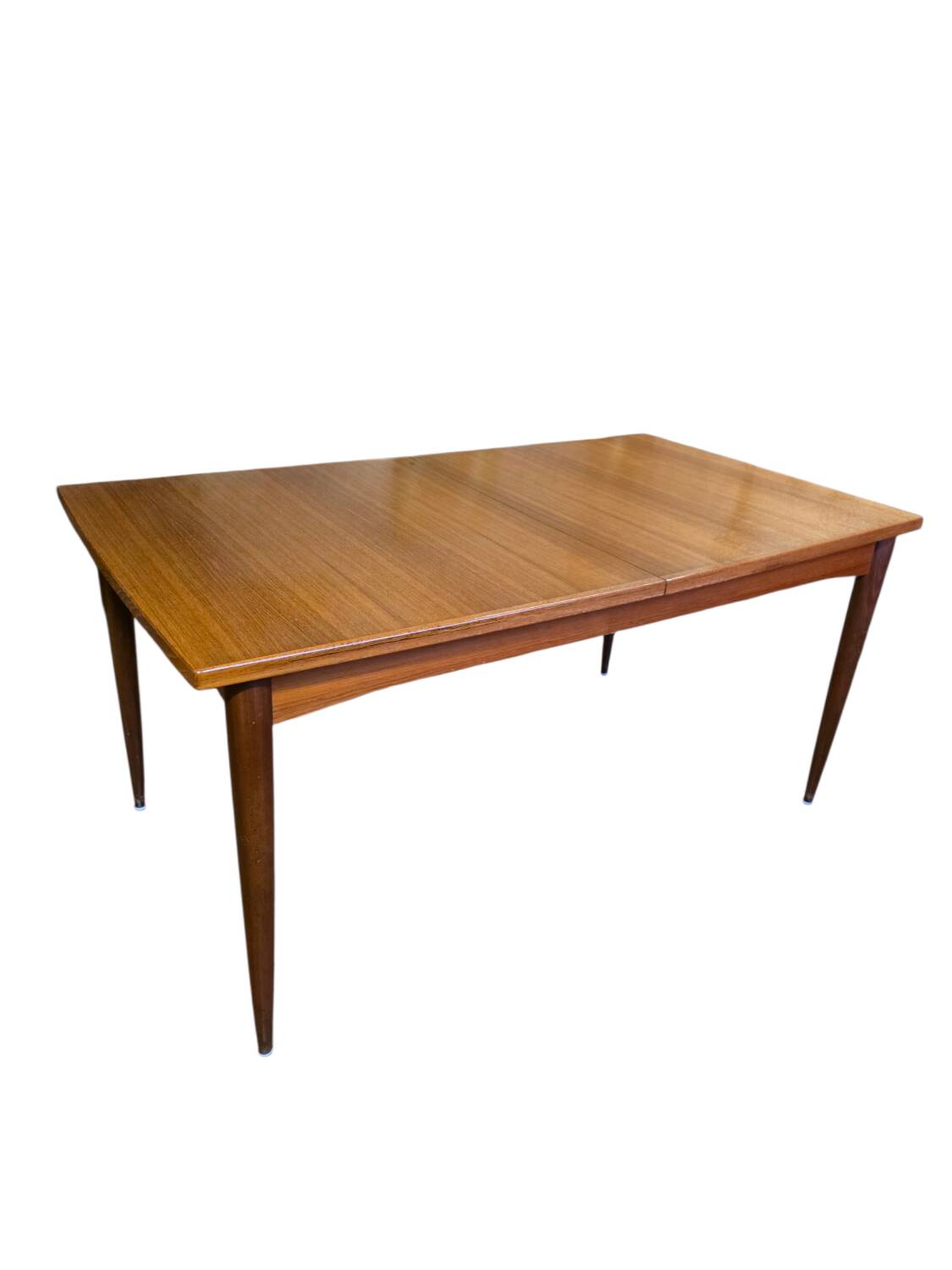 Table scandinave galbée extensible papillon en teck années 60