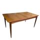 Table scandinave galbée extensible papillon en teck années 60
