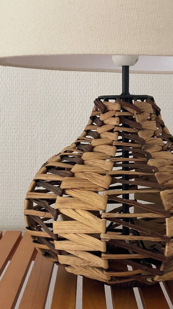 Lampe feuilles de bananier années 90/2000