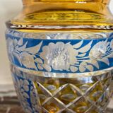 Art Deco polychrome crystal vase