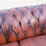 Sofa Chesterfield leather brown