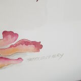 Aquarelle encadrée bouquet de fleurs