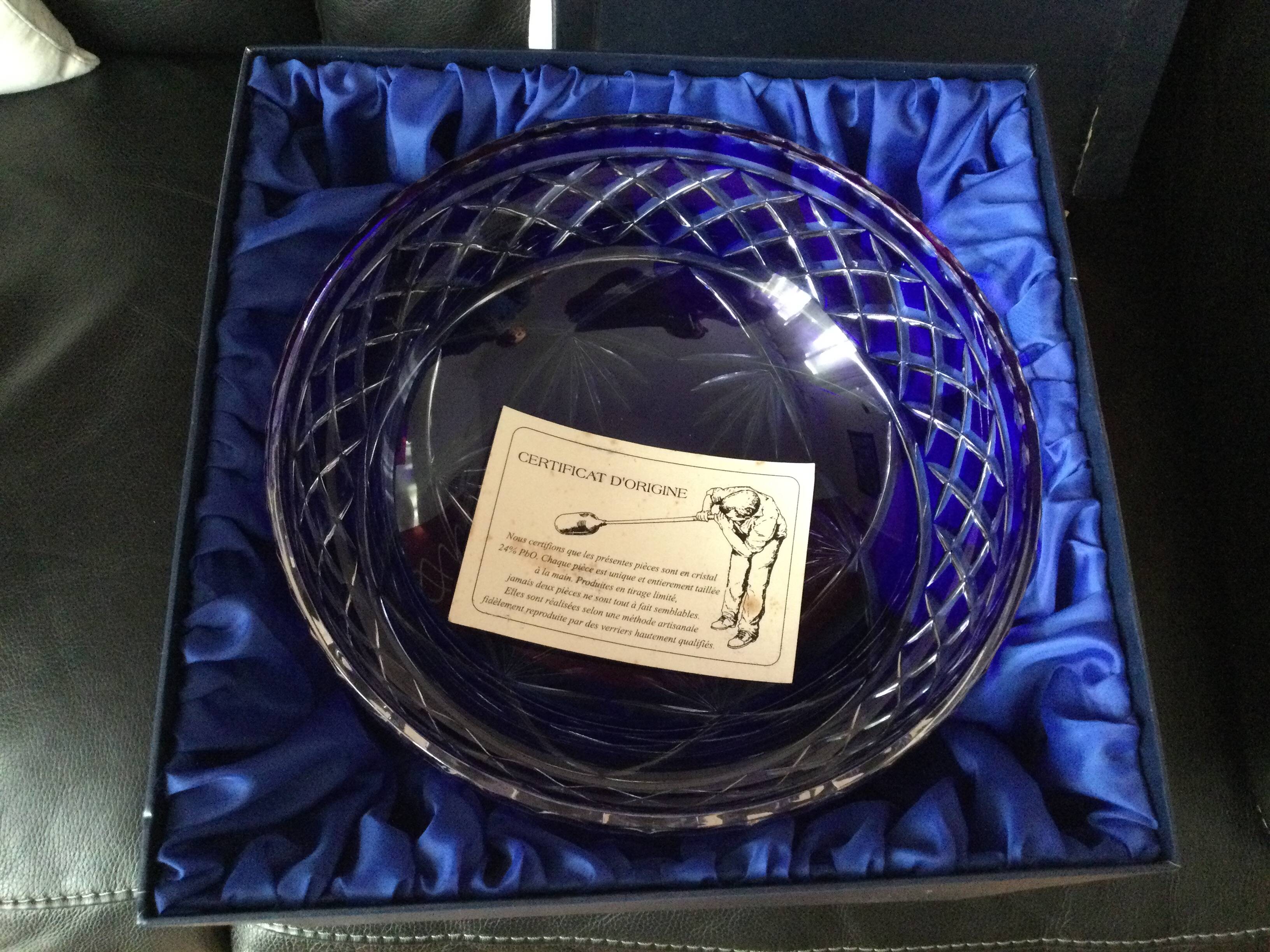 Lorraine Saint Nicholas blue crystal cup