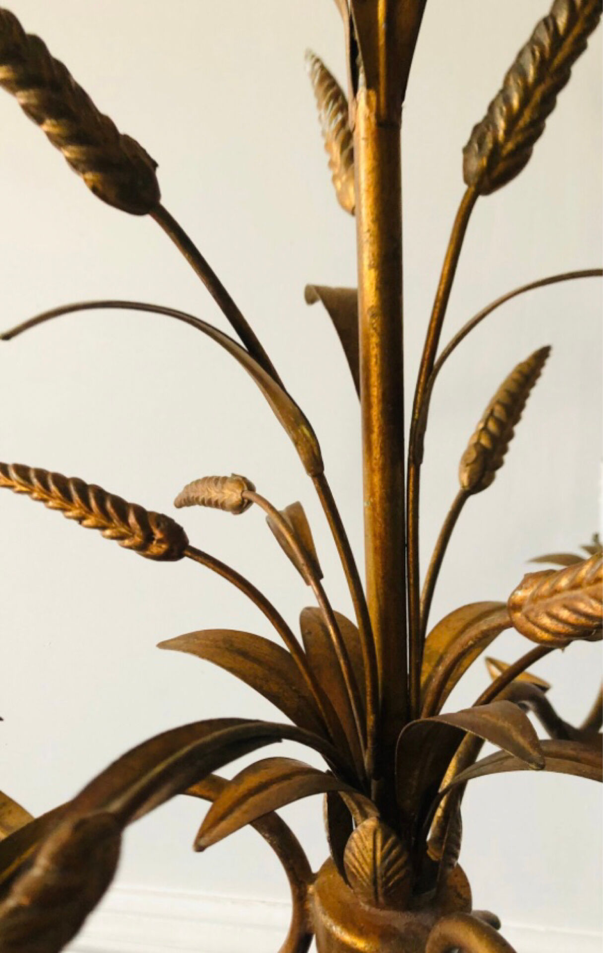 Florentine chandelier in wheat ear style by Hans Kögl Hollywood Regency