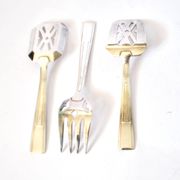Lot de 3 couverts à mignardise dessert en argenterie moderniste 1950 RENEKA