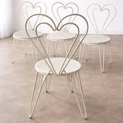 Garden chair "Cœur" attributed to Mathieu Matégot, perforated metal, years