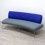 Allermuir Freeflow sofa in blue and grey fabric