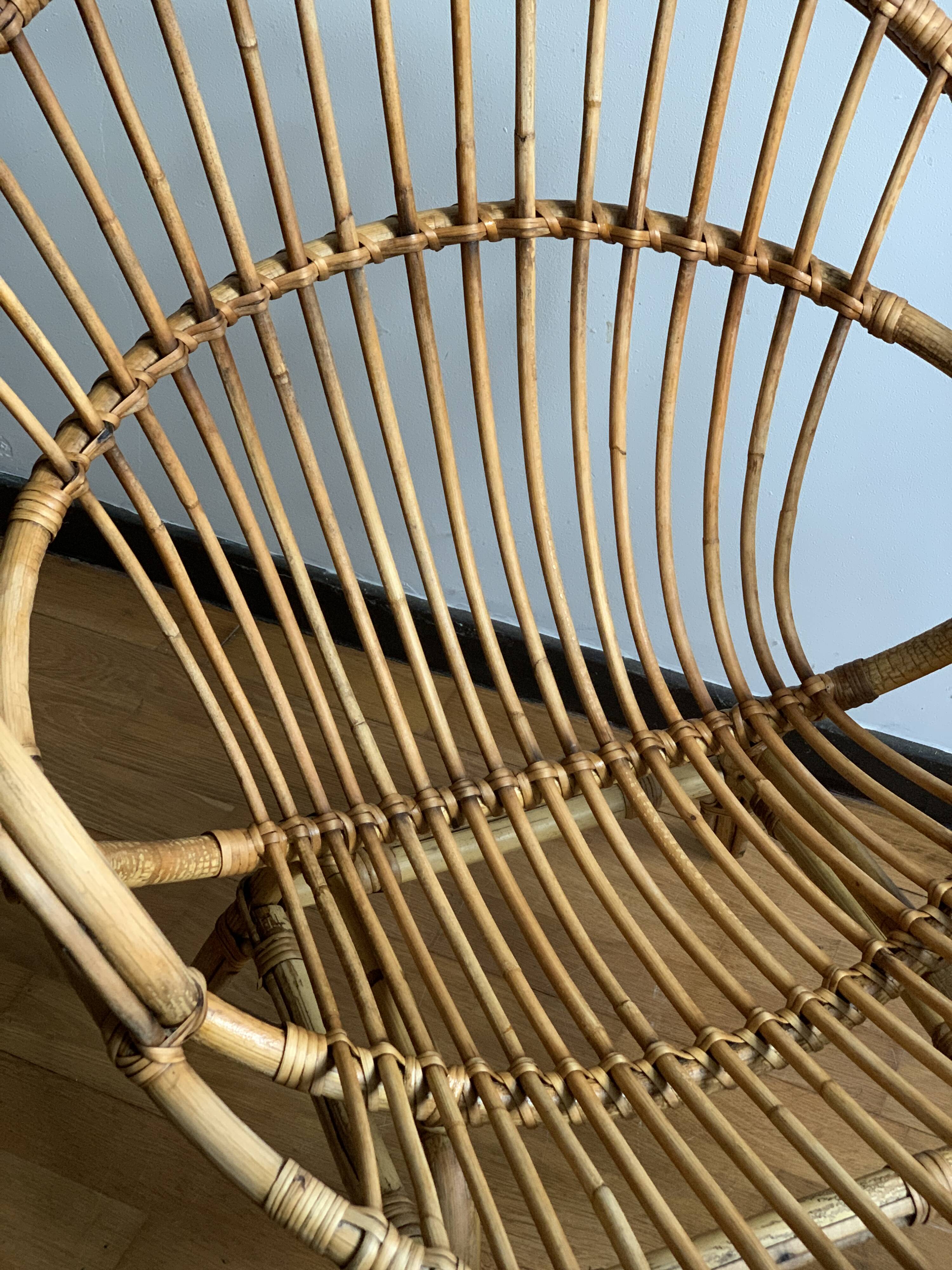 Vintage rattan armchair