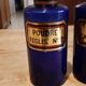 2 pots a pharmacy 19th in dark blue glass