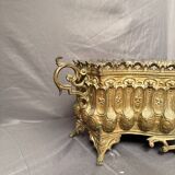 Antique Planter Cache Pot Golden Brass Renaissance Baroque Rococo Style XI