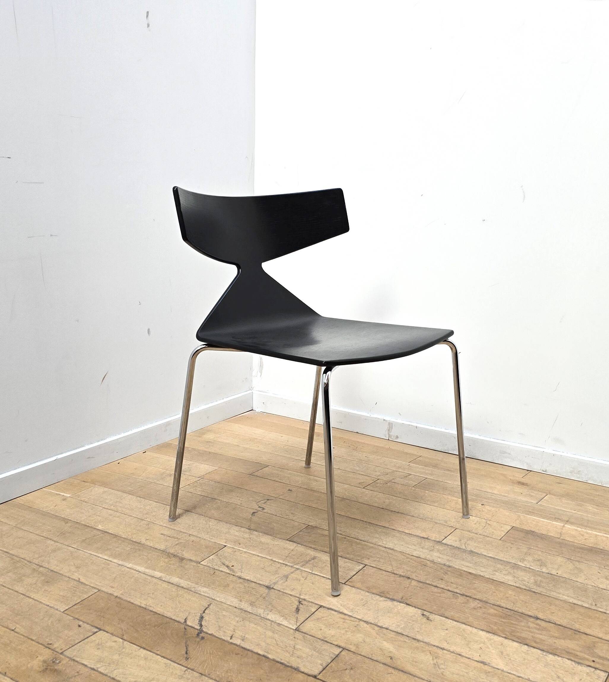 Set of 8 Saya dining chairs, Arper
